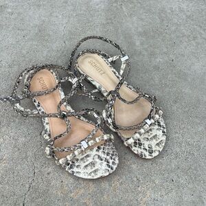 Schutz animal print sandals